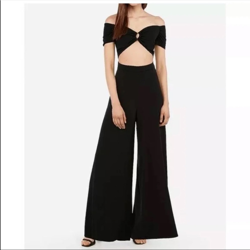 Express Off The Shoulder Wide Leg Jumpsuit